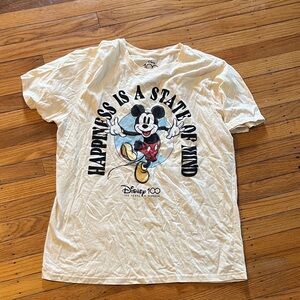 Disney Cream Mickey Mouse Happiness Tee